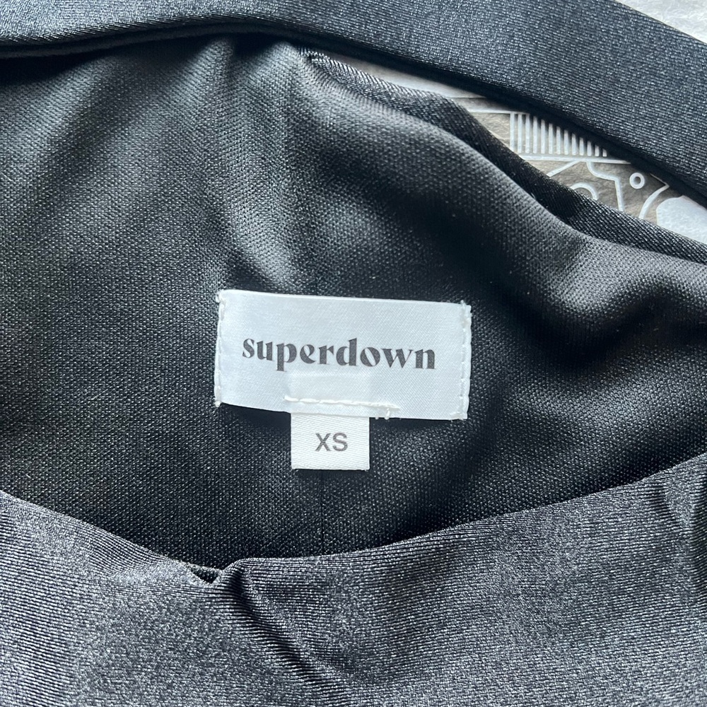 Superdown Gray Bodycon Dress Asymmetrical One Shoulder - Picture 2 of 4